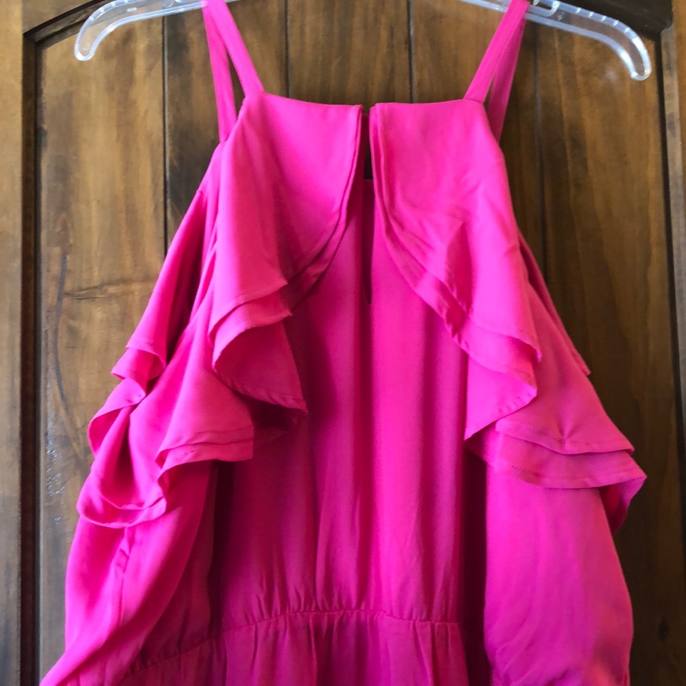 Fuchsia Ruffle Dress - Picture 4 of 5